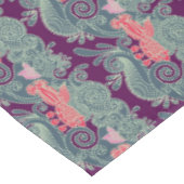 Nappe Motif avec les poissons et la vague pourpre (Angle)