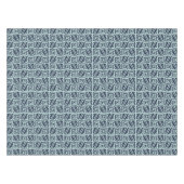 Nappe Motif aztèque d'Ikat - indigo et bleu-clair (Devant (Horizontal))