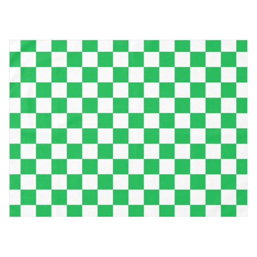 Nappe Motif blanc À damiers blanc vert (Devant (Horizontal))