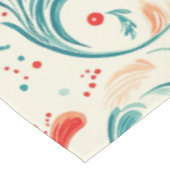 Nappe Motif blanc blanc et rouge Paisley Leaf (Angle)