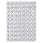 Nappe Motif blanc de dentelle sur l'arrière - plan gris (Devant)