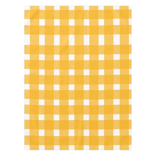 Nappe Motif blanc En vichy jaune (Devant)