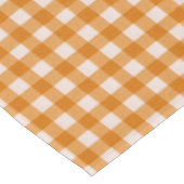 Nappe Motif blanc et orange En vichy | À damiers coton (Angle)