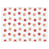 Nappe Motif blanc Preppy rose Flower Arrière - plan (Devant (Horizontal))