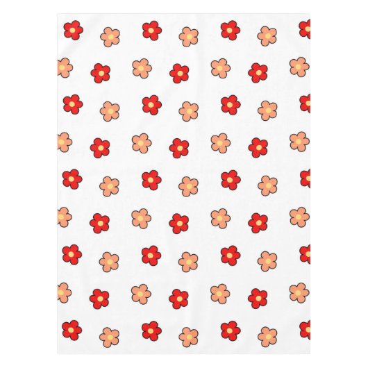 Nappe Motif blanc Preppy rose Flower Arrière - plan (Devant)