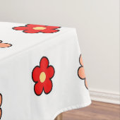 Nappe Motif blanc Preppy rose Flower Arrière - plan (In Situ)