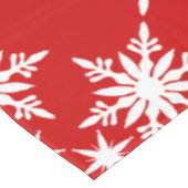 Nappe Motif blanc rouge de Noël de flocon de neige (Angle)