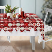 Nappe Motif blanc rouge Noël #13 ID1009