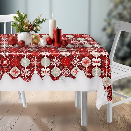 Nappe Motif blanc rouge Noël #13 ID1009