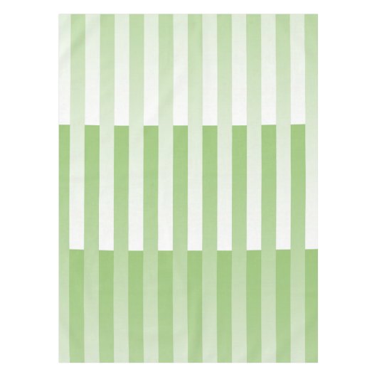 Nappe Motif blanc vert rayé (Devant)