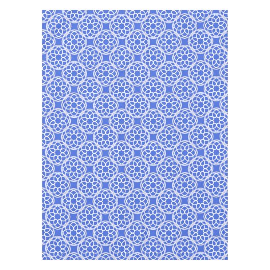 Nappe Motif bleu blanc géométrique (Devant)