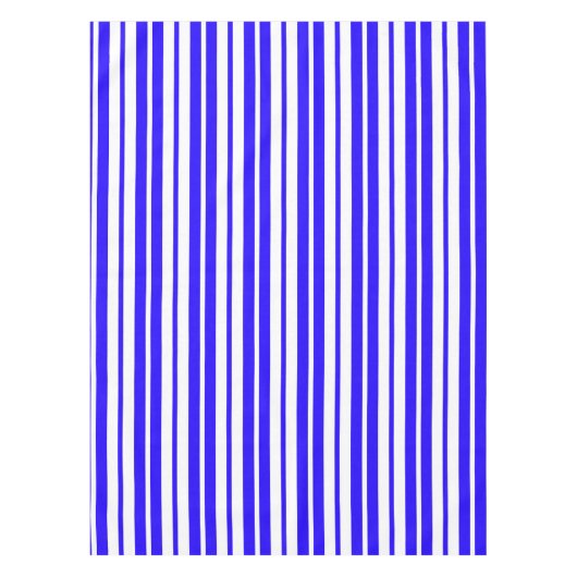 Nappe Motif Bleu Blanc Vertical Grilles (Devant)