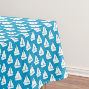 Nappe Motif bleu-clair de voilier