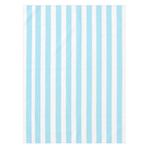 Nappe Motif bleu-clair et blanc de rayures
