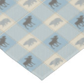 Nappe Motif bleu de cabine d'orignaux d'ours (Angle)