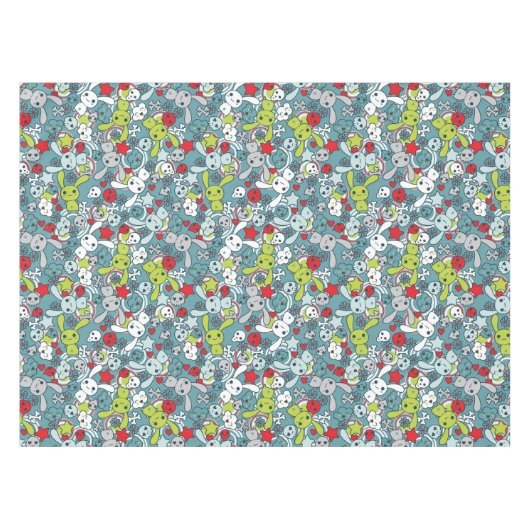 Nappe motif bleu de kawaii (Devant (Horizontal))