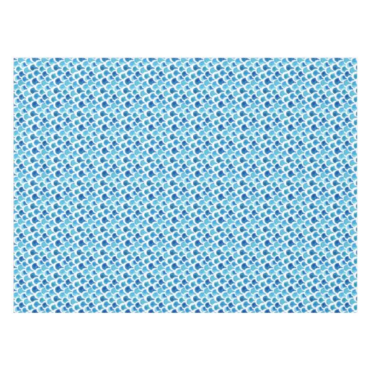 Nappe Motif bleu d'échelle d'aquarelle (Devant (Horizontal))