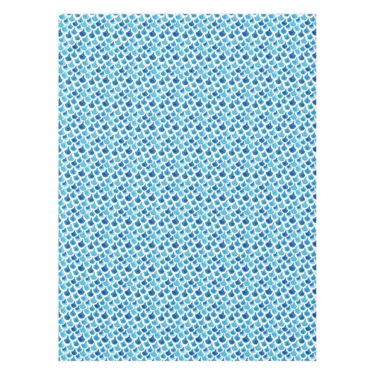 Nappe Motif bleu d'échelle d'aquarelle (Devant)