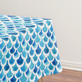 Nappe Motif bleu d'échelle d'aquarelle (In Situ)