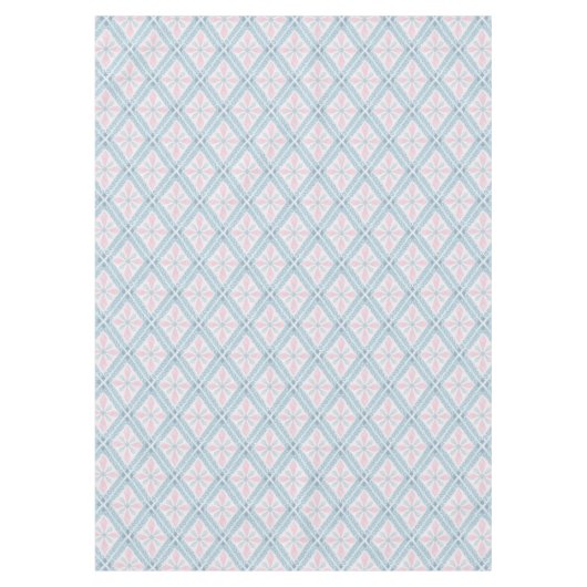 Nappe motif bleu en forme de diamant (Devant)