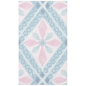 Nappe motif bleu en forme de diamant (Devant)