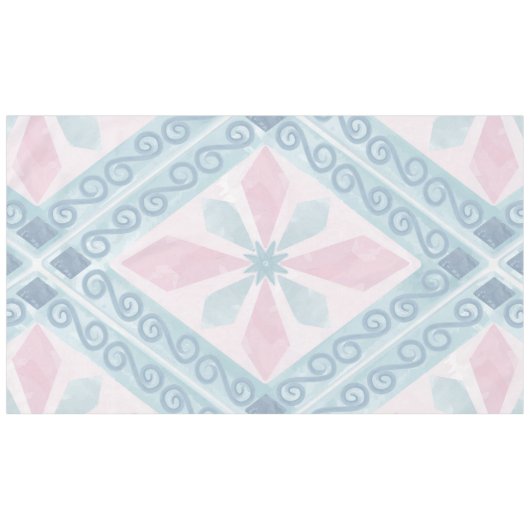 Nappe motif bleu en forme de diamant (Devant (Horizontal))