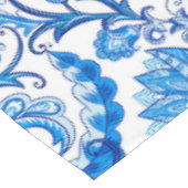 Nappe Motif bleu et blanc de Paisley (Angle)