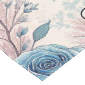 Nappe Motif bleu et rose sur blanc doux (Angle)