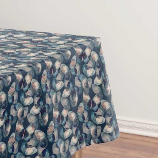 Nappe Motif bleu foncé avec papillons (In Situ)