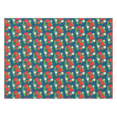 Nappe Motif bleu fraise et fleur (Devant (Horizontal))