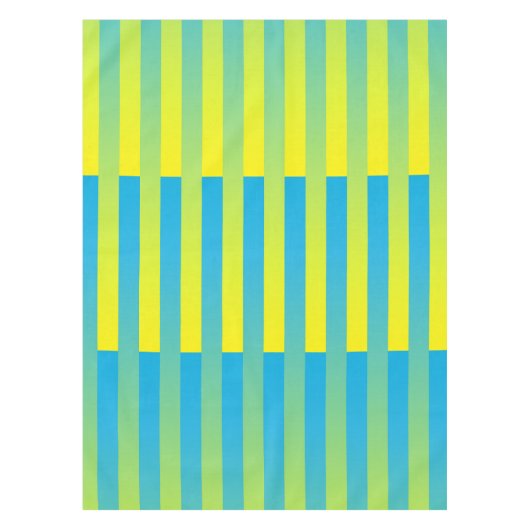 Nappe Motif bleu jaune vert rayé (Devant)