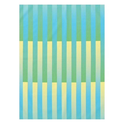 Nappe Motif bleu jaune vert rayé (Devant)