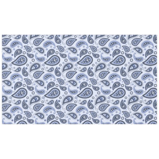 Nappe Motif Blue Paisley (Devant (Horizontal))