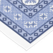 Nappe Motif Bohème Bleu Blanc (Angle)