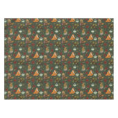 Nappe Motif Bois Animaux Forêt Automne Vert (Devant (Horizontal))