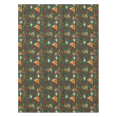 Nappe Motif Bois Animaux Forêt Automne Vert (Devant)