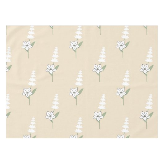 Nappe Motif botanique beige floral (Devant (Horizontal))
