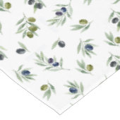 Nappe Motif botanique chic aquarelle vert olive (Angle)