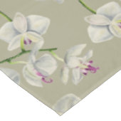 Nappe Motif botanique de peinture d'aquarelle d'orchidée (Angle)