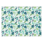 Nappe Motif botanique des feuilles vertes tropicales (Devant (Horizontal))