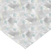 Nappe Motif Botanique élégant. Gris, argent, turquoise (Angle)