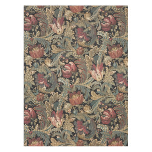 Nappe Motif botanique floral botanique vintage sombre et