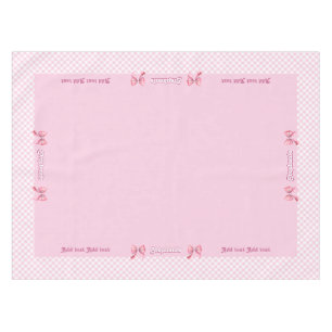 Nappe Motif & Bow en carton rose Fille tendance