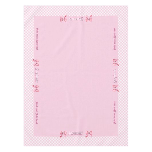 Nappe Motif & Bow en carton rose Fille tendance (Devant)