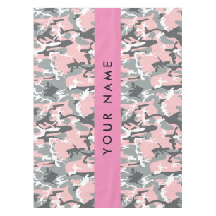 Nappe Motif camouflage rose et gris Personnalisez votre