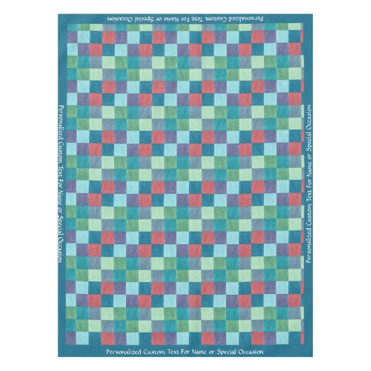 Nappe Motif Carré À damiers surface composée rétro multi (Devant)