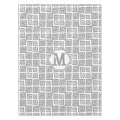 Nappe Motif Carré Abstrait gris (Devant)