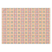 Nappe Motif carré moderne géométrique rouge ambre (Devant (Horizontal))