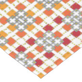 Nappe Motif carré moderne géométrique rouge ambre (Angle)