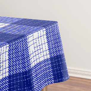Nappe Motif carreaux à carreaux gras bleu et blanc